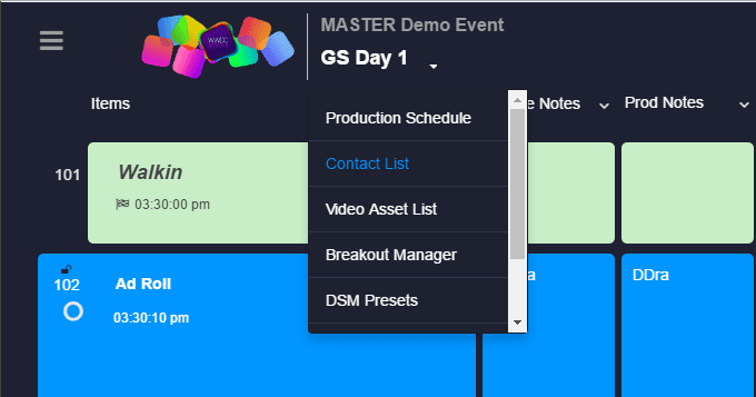 switching between shows switching between shows