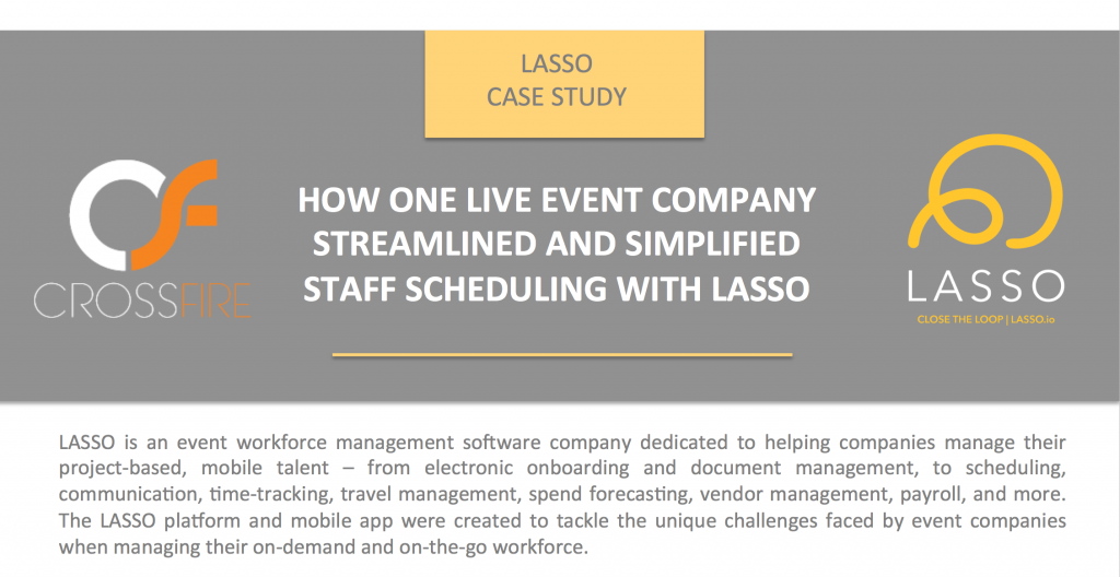Crossfire Sound, customer of LASSO event workforce management