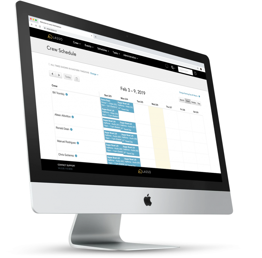 LASSO crew scheduling solution