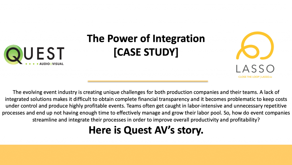 Quest AV partners with LASSO's crew management software solution
