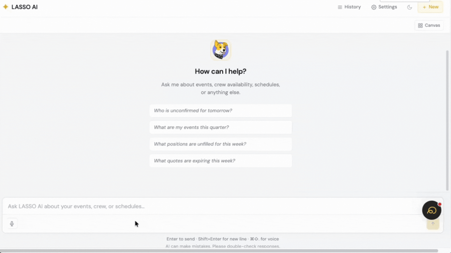 Lassie responding to an event-specific query with industry knowledge
