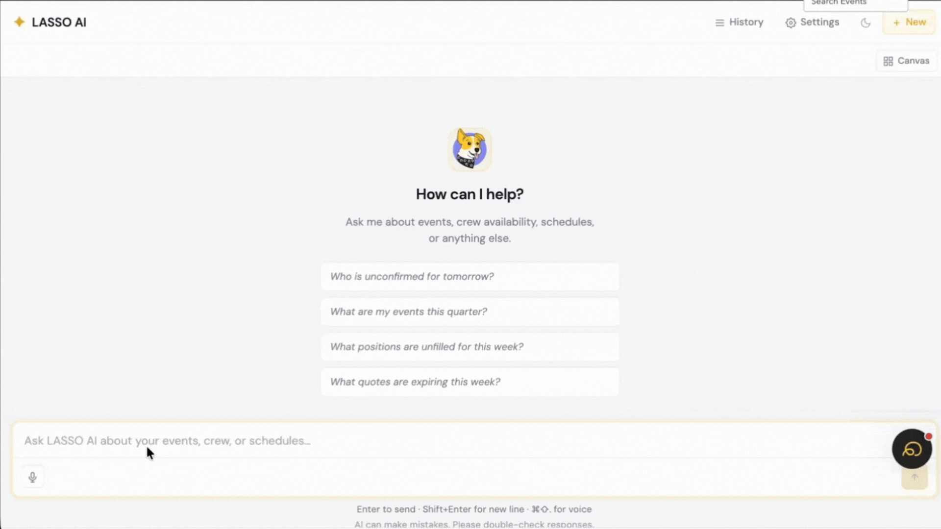 Lassie taking a reversible action with admin controls visible