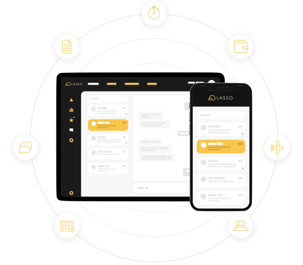 Lasso app on tablet and mobile
